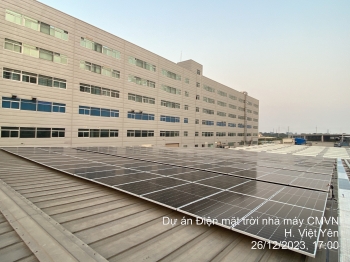 HỆ THỐNG NĂNG LƯỢNG MẶT TRỜI ÁP MÁI NHÀ MÁY CRYSTAL MARTIN VIỆT NAM